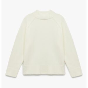Pulovertricotat cu maneci raglan - Crem
