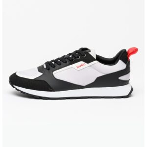 Pantofi sport cu insertii din material textil Icelin Runn - Alb/Negru/Gri deschis