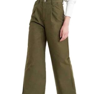 Pantaloni dama - kaki - bumbac - Kaki