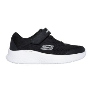 Pantofi sport Skech-Lite Pro cu insertii de piele ecologica si velcro - Negru/Alb optic
