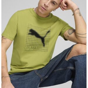 Tricou din bumbac cu logo - Verde fistic