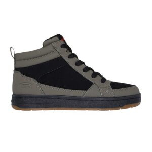 Pantofi sport inalti din piele intoarsa Smooth Street Cozy - Negru/Kaki