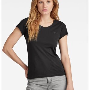 Tricou de bumbac organic cu decolteu in V Eyben - Negru