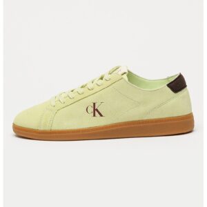 Pantofi sport low-cut de piele - Maro/Verde lime