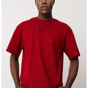 Tricou cu decolteu la baza gatului - Negru/Rosu inchis