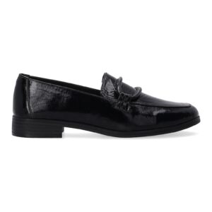 Pantofi loafer din piele lacuita - Negru