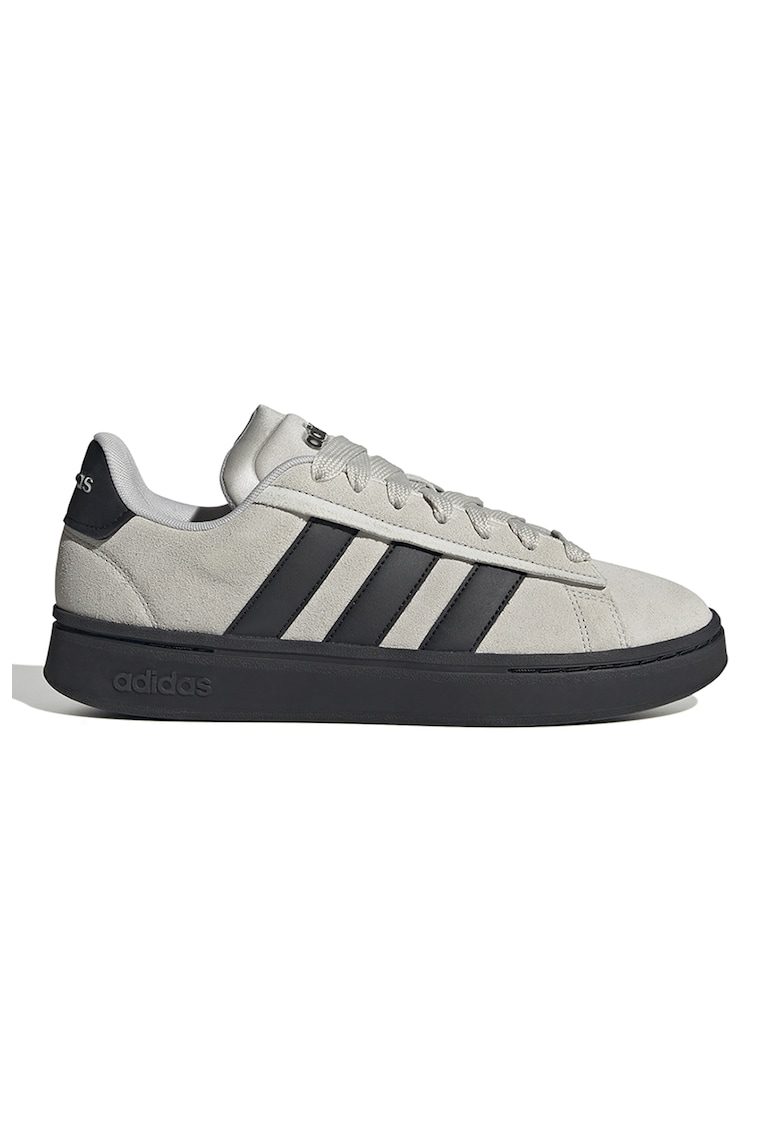 Pantofi sport Grand Court Alpha de piele intoarsa - Negru/Gri deschis