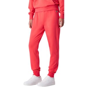 Pantaloni sport dama -  Rib Cuff - roz - bumbac-elastan