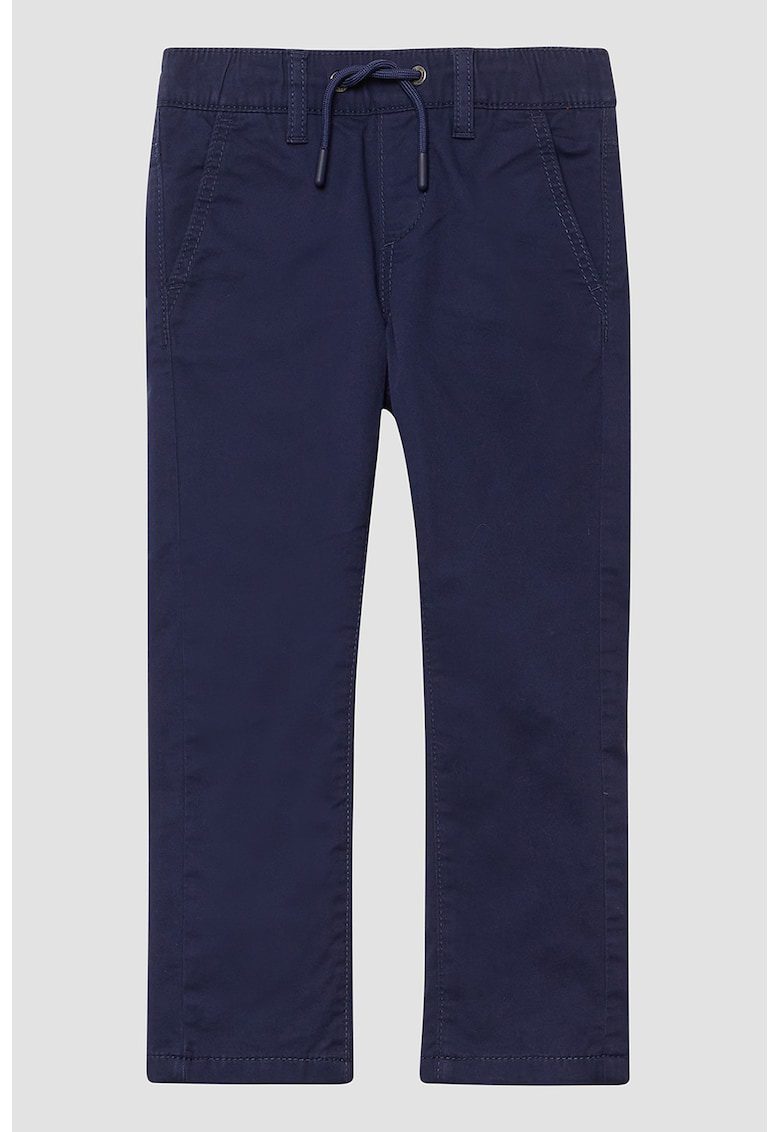 Pantaloni slim-fit cu snur - Albastru indigo