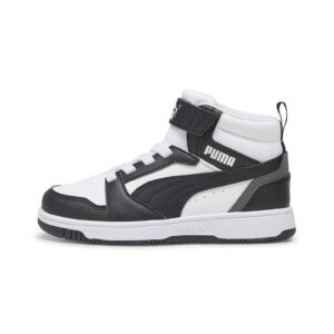 Pantofi sport mid-cut cu velcro Rebound V6 - Alb/Negru