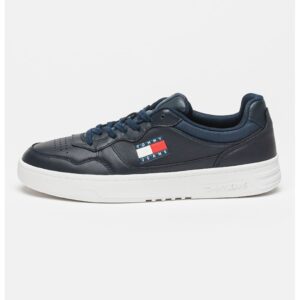 Pantofi sport din piele cu garnituri contrastante - Albastru ultramarin