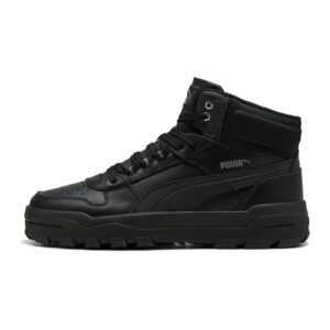 Pantofi sport mid-high cu insertii de piele Rebound Abrupt Cast - Negru/Negru stins/Gri antracit