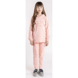 Pantaloni din bumbac cu imprimeu pentru fete - Roz