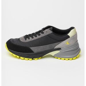 Pantofi sport cu insertii din piele intoarsa - pentru alergare Hike - Negru/Gri inchis/Verde fistic