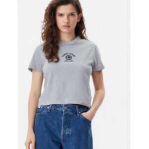 Tricou pentru femei - bumbac - gri -