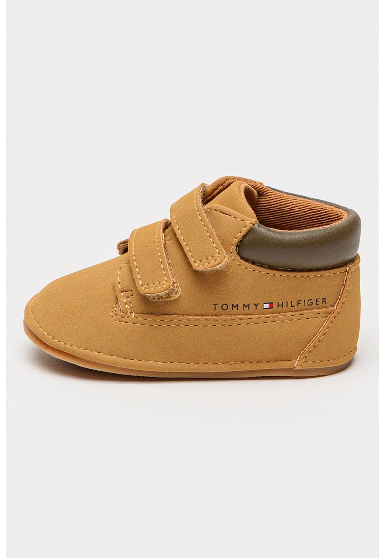Pantofi sport mid-cut cu velcro - Maro deschis