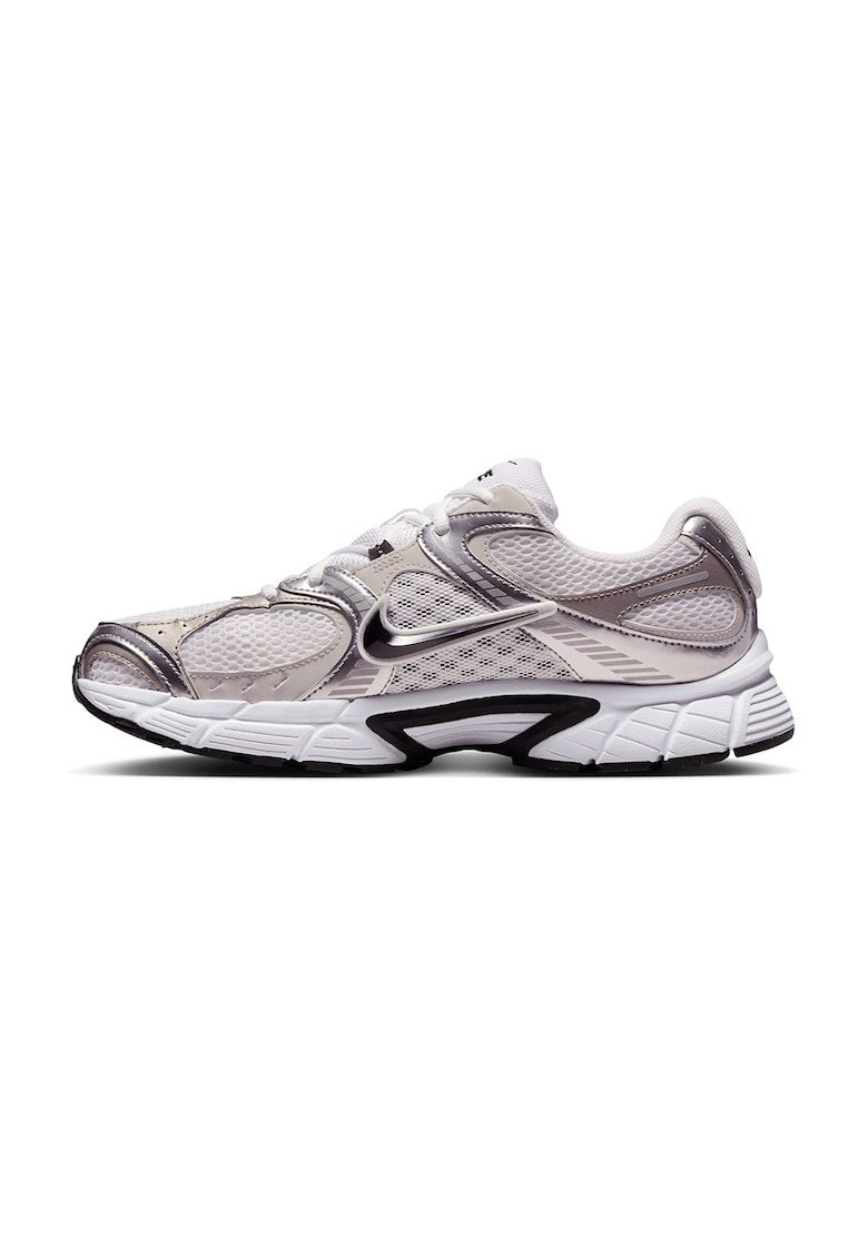 Pantofi sport V5 RNR cu detalii reflectorizante - Negru/Alb murdar/Argintiu