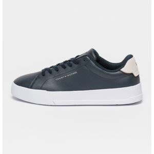 Pantofi sport Court din piele cu insertii din material sintetic - Albastru ultramarin