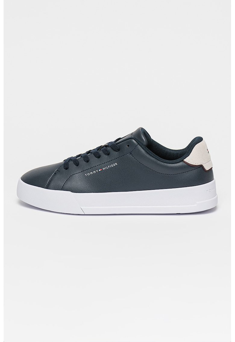 Pantofi sport Court din piele cu insertii din material sintetic - Albastru ultramarin