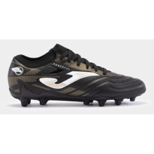 Ghete fotbal  Powerful 2401 FG pentru gazon natural dur - Alb/Negru