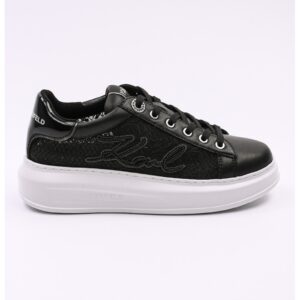 Pantofi sport de piele cu logo si segmente semitransparente Kapri - Negru