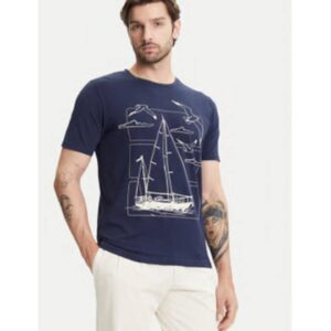 Tricou Barbati -  Bleumarin - 95% bumbac - 5% elastan