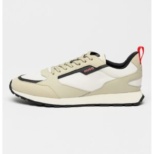 Pantofi sport cu insertii din material textil Icelin Runn - Alb/Bej deschis