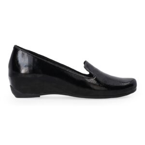 Pantofi tip loafer din piele lacuita - Negru