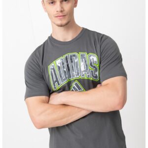 Tricou din bumbac Camo Script - Gri inchis