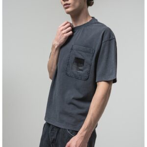 Tricou din bumbac cu buzunare frontale - Gri inchis