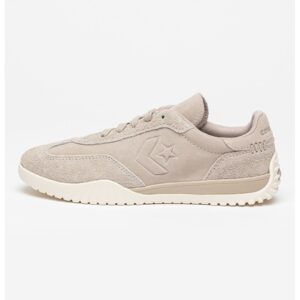 Pantofi sport de piele intoarsa cu logo - Gri deschis