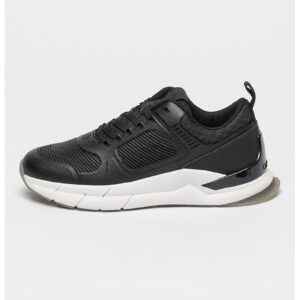 Pantofi sport cu insertii din material textil - Negru