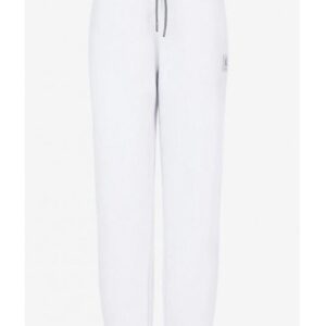 Pantaloni de trening dama - Regular Fit - Bumbac - Alb - Alb