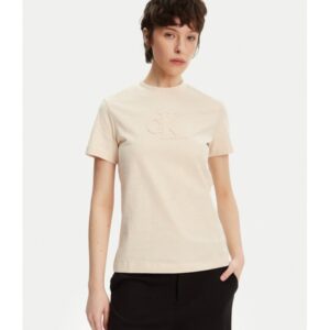 Tricou dama - bej - bumbac -