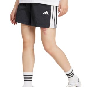 Pantaloni scurti cu talie ajustabila - Alb/Negru stins