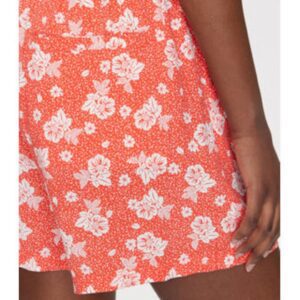 Sort din material textil dama -  Portocaliu - 100% viscoza -