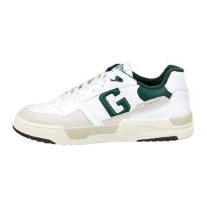 Pantofi sport din piele cu garnituri din piele intoarsa Brookpal - Alb optic/Verde aquamarin/Bej deschis