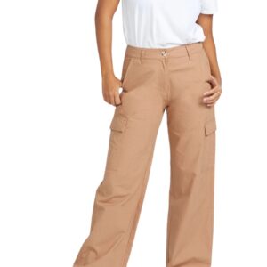 Pantaloni dama - Cargstone - bumbac - maro -