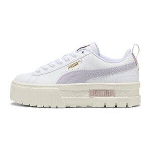 Pantofi sport Mayze de piele cu insertii sintetice - Alb/Lila