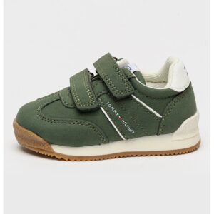 Pantofi sport low-cut cu velcro - Verde/Alb murdar
