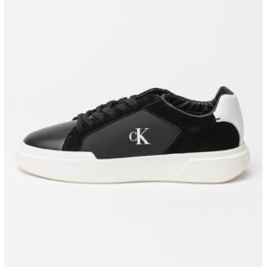 Pantofi sport din piele intoarsa si material textil cu logo si aspect masiv - Negru/Alb murdar