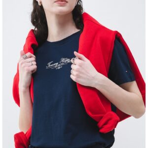 Tricou de bumbac cu imprimeu logo - Bleumarin