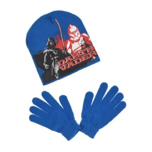 Set si manusi  Star Wars - albastru - acril