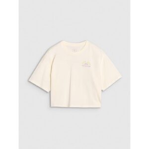 Tricou fete JWSS25TTSHF1868-11S - 4F - Bumbac - Alb