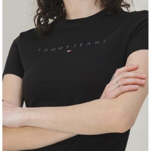 Tricou cu decolteu la baza gatului si imprimeu logo