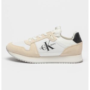 Pantofi sport cu model colorblock si logo - Alb/Negru/Bej