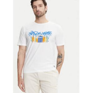 Tricou Barbati -  Alb - 95% bumbac - 5% elastan -