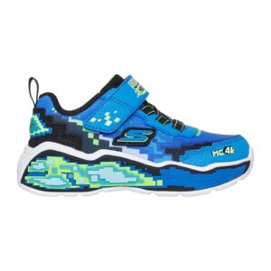 Pantofi sport Mega Scene cu velcro - Albastru royal/Verde deschis
