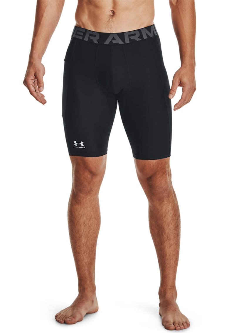 Colanti scurti cu banda logo pentru fitness HeatGear® - Negru