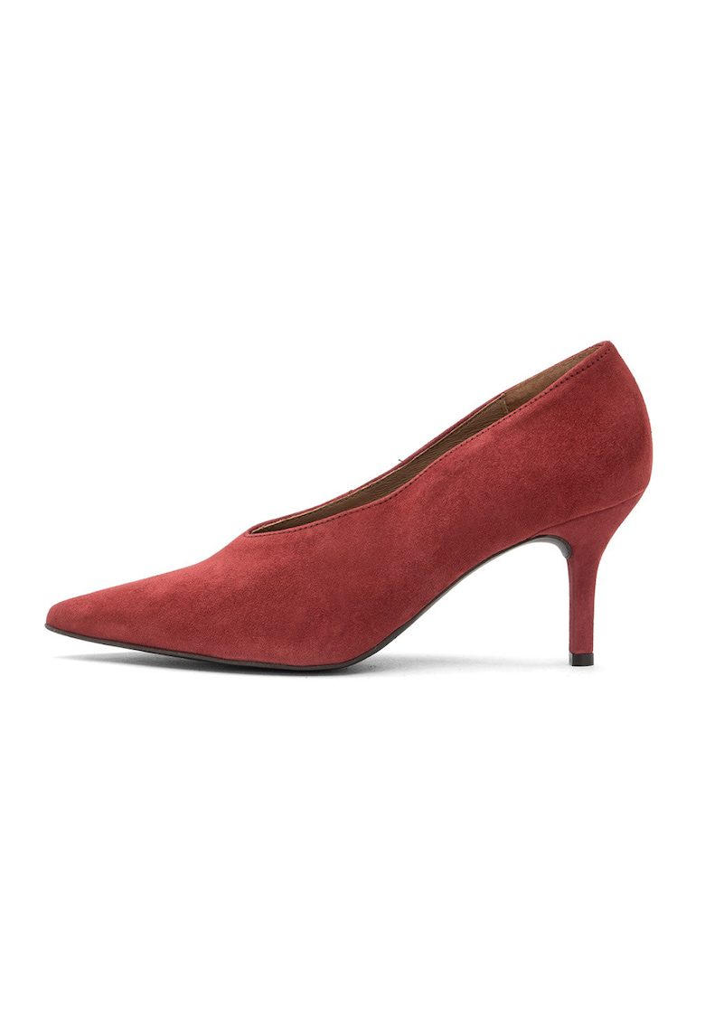 Pantofi de piele cu varf ascutit Irena - Coral